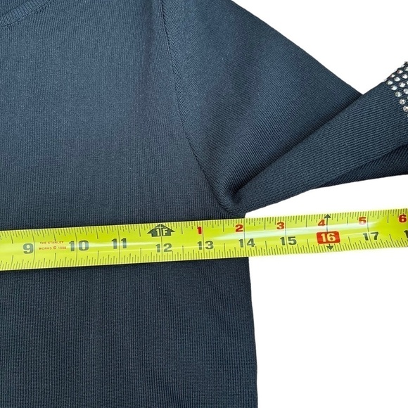 Zara Embellished Split Elbow Sweater EUC - Picture 5 of 10